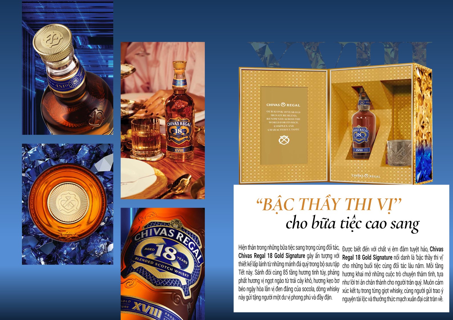Chivas Regal 18 Gold Signature hộp quà 2026 sang trong